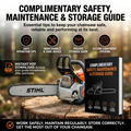 STIHL Chainsaw + Complimentary Safety, Maintenance & Storage Guide pdf